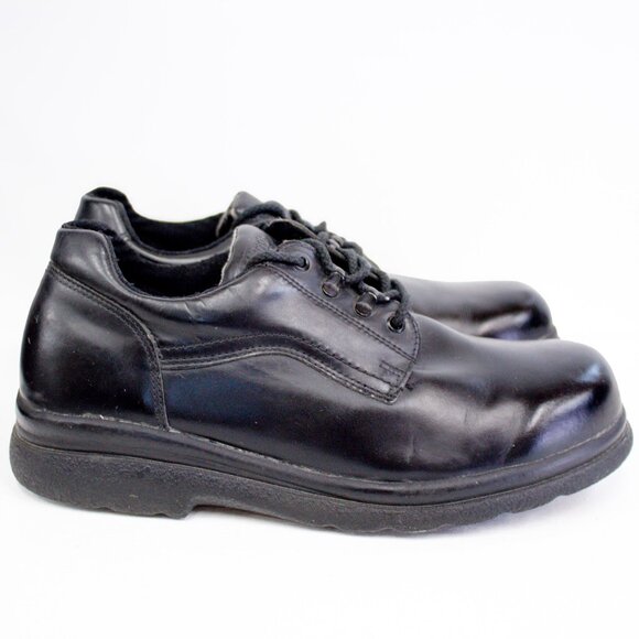 Red Wing Mens 12 Stock 6618 Black Lace-Up Shoes Industrial Work Steel Toe - Picture 3 of 13